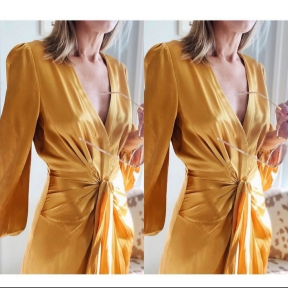 Divine Heritage Silk Charmeuse High-Low Dress